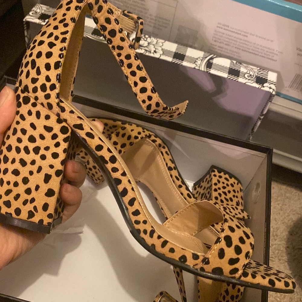 Leopard print heels